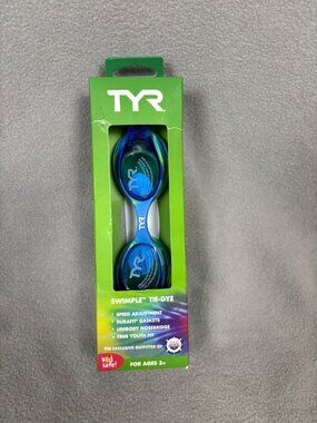 TYR Swimple Tie-Dye Kids Swim Goggles Ages 3+ Anti-Fog & Durafit Gaskets